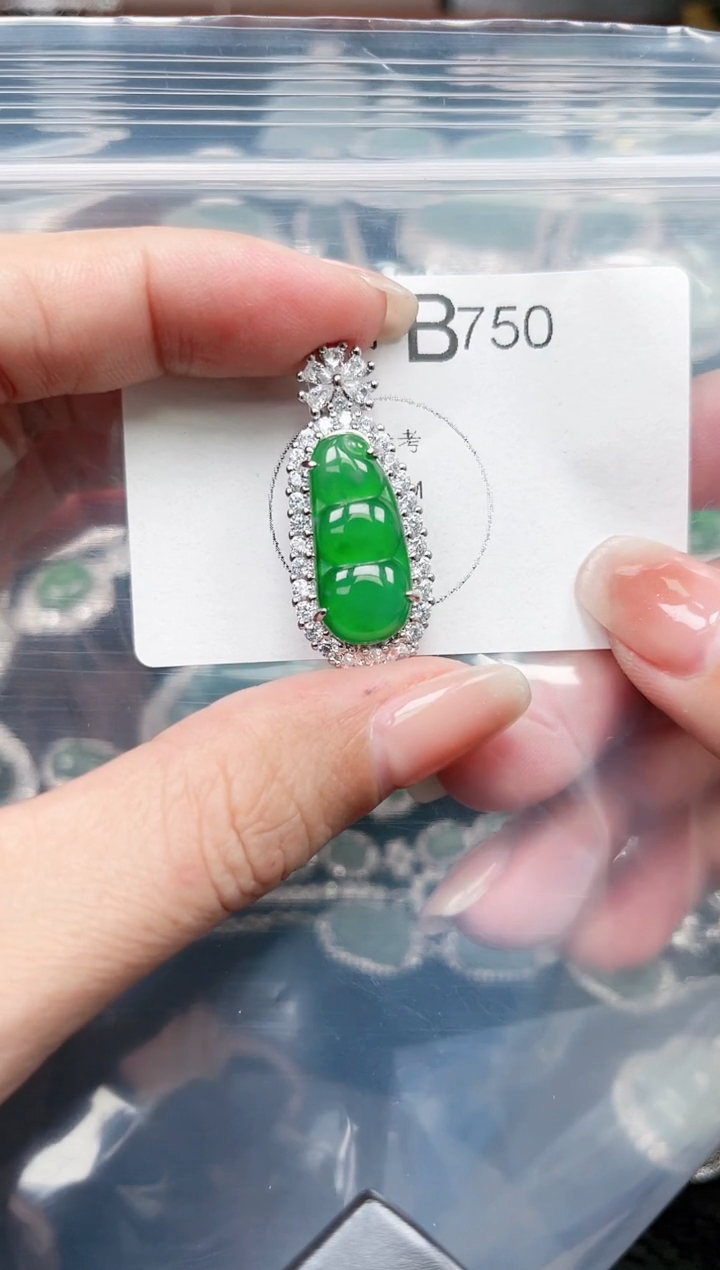 【闪购商品】翡翠颈饰未镶嵌赠皮绳750