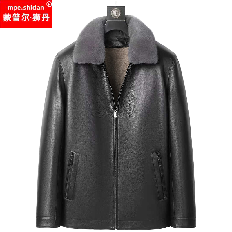 海宁真皮皮衣高档男装冬季皮克服水貂内胆皮草24810