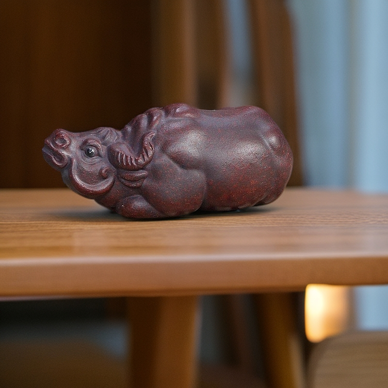 宜兴紫砂茶宠牛转乾坤