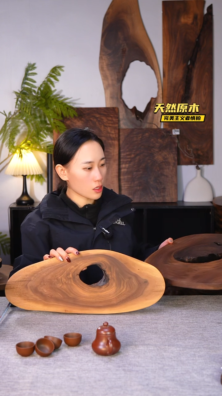木北美黑胡桃原木.干裂疤结不属于商品质量问题完美主义者慎拍