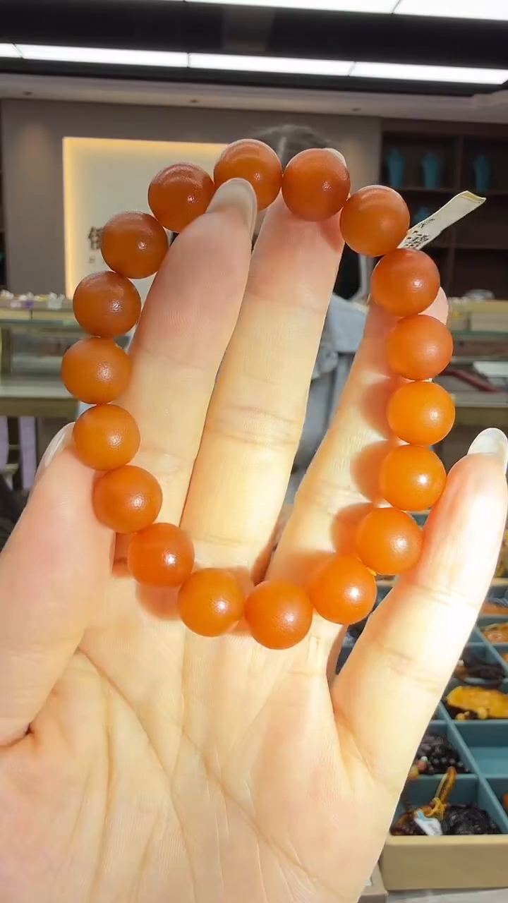手链琥珀未镶嵌183秒拍号 假一罚三 10mm