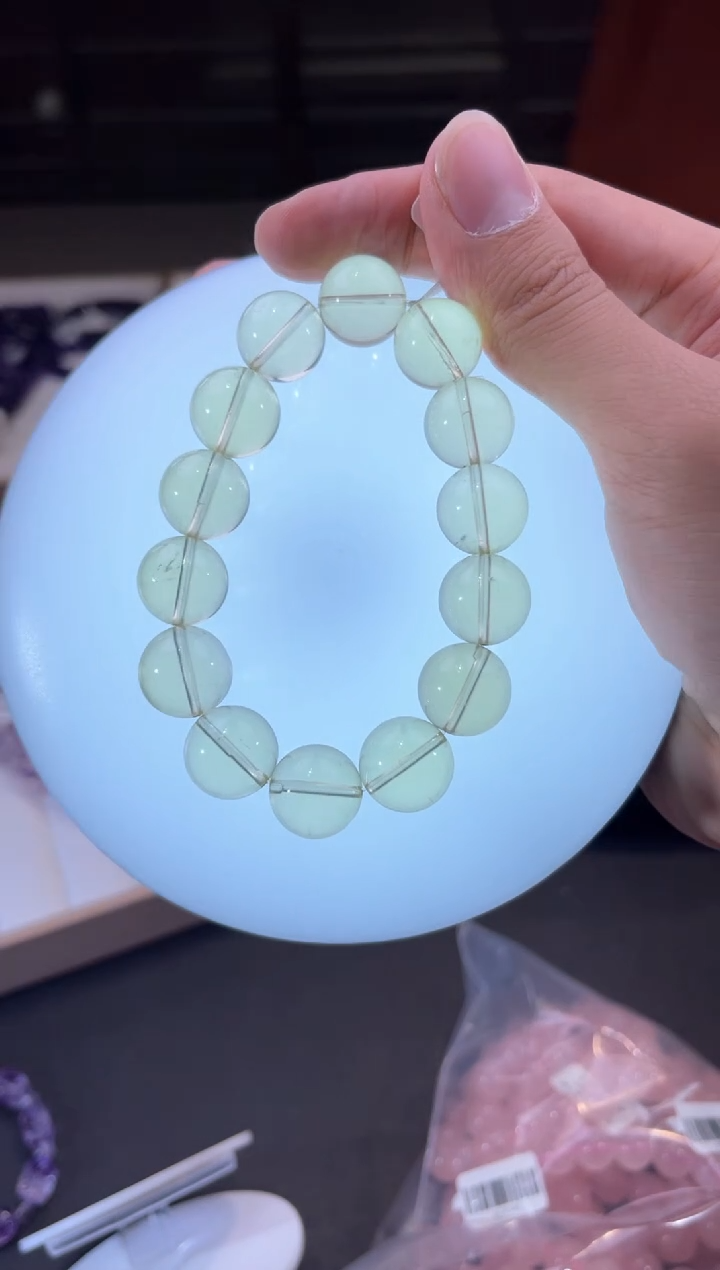 /未镶嵌水晶稀有竹叶青巴西黄水晶15mm/多样性发一