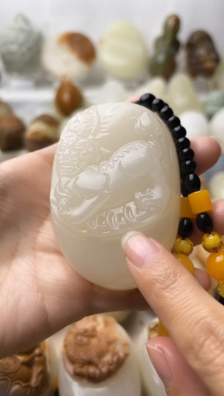 石材古青石棉纹正常不退换貔貅