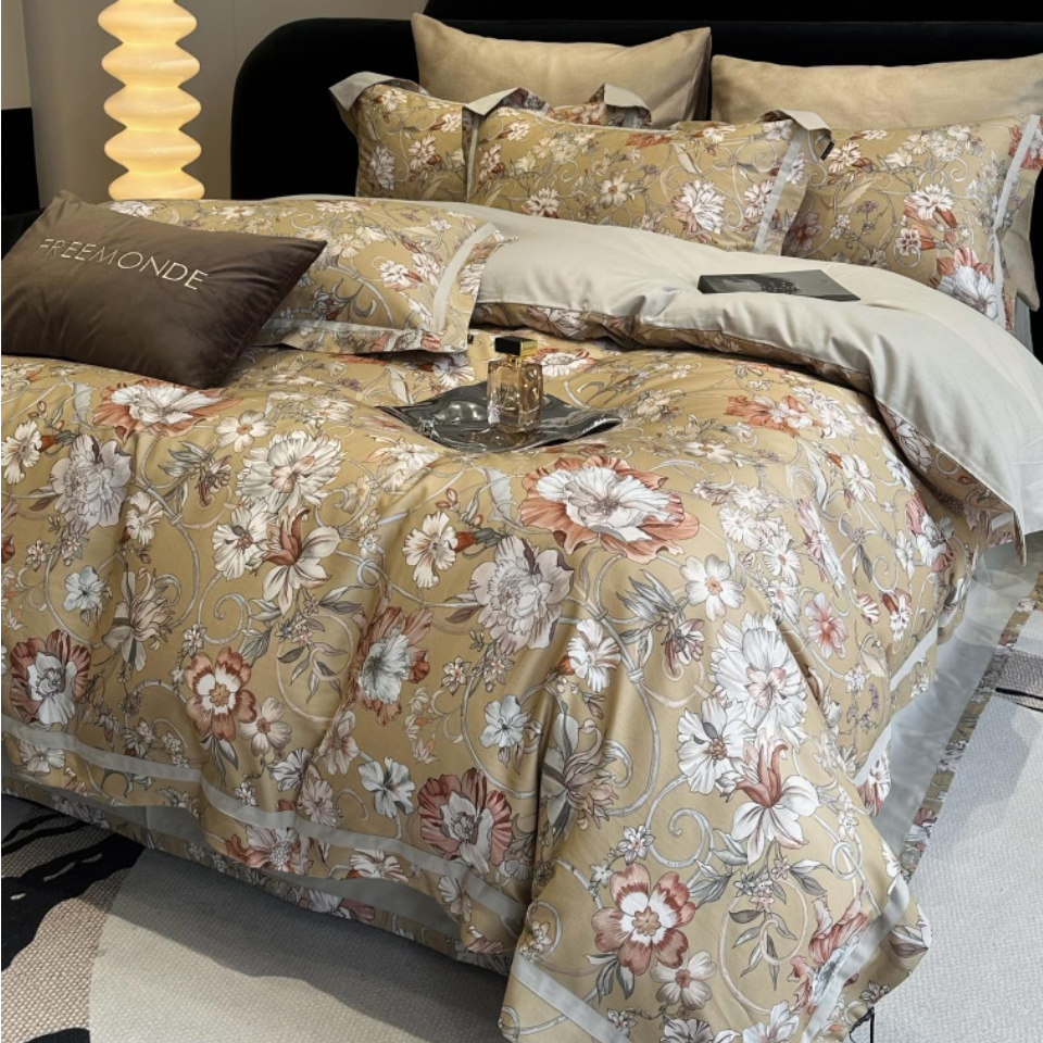 丽家平！双11有点狂！时宜 埃及棉全棉冬磨毛100（50*50)四件套床品