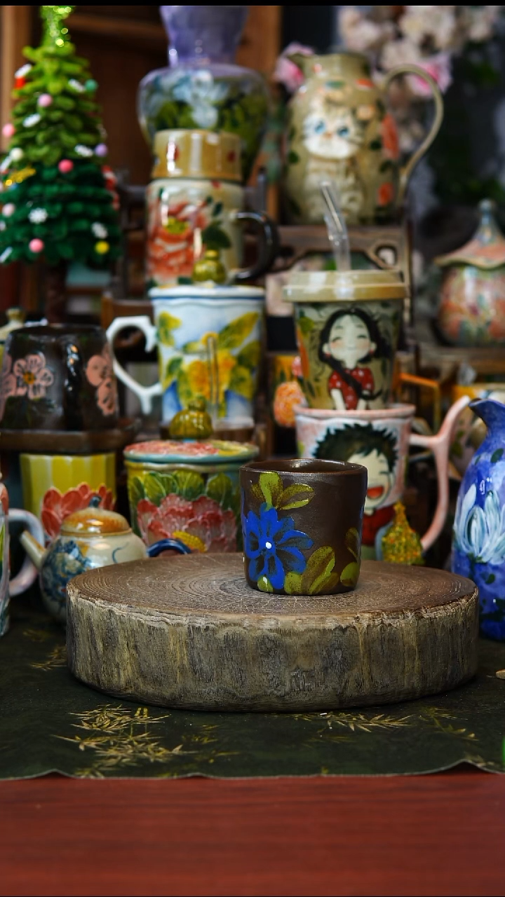 花瓶杯子碗99景德镇手工高温釉下彩