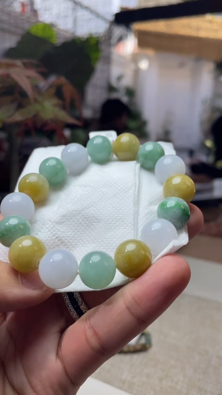 未镶嵌手链翡翠珠串