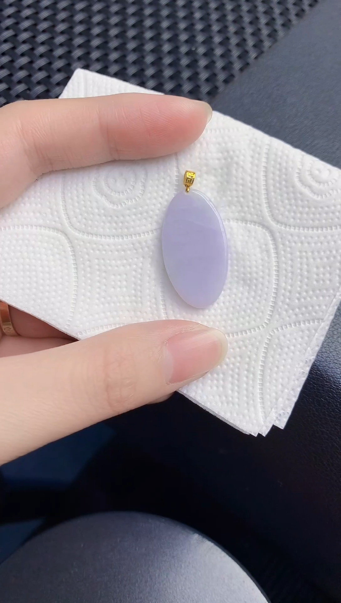 颈饰18K金镶嵌翡翠天然翡翠缅甸A货