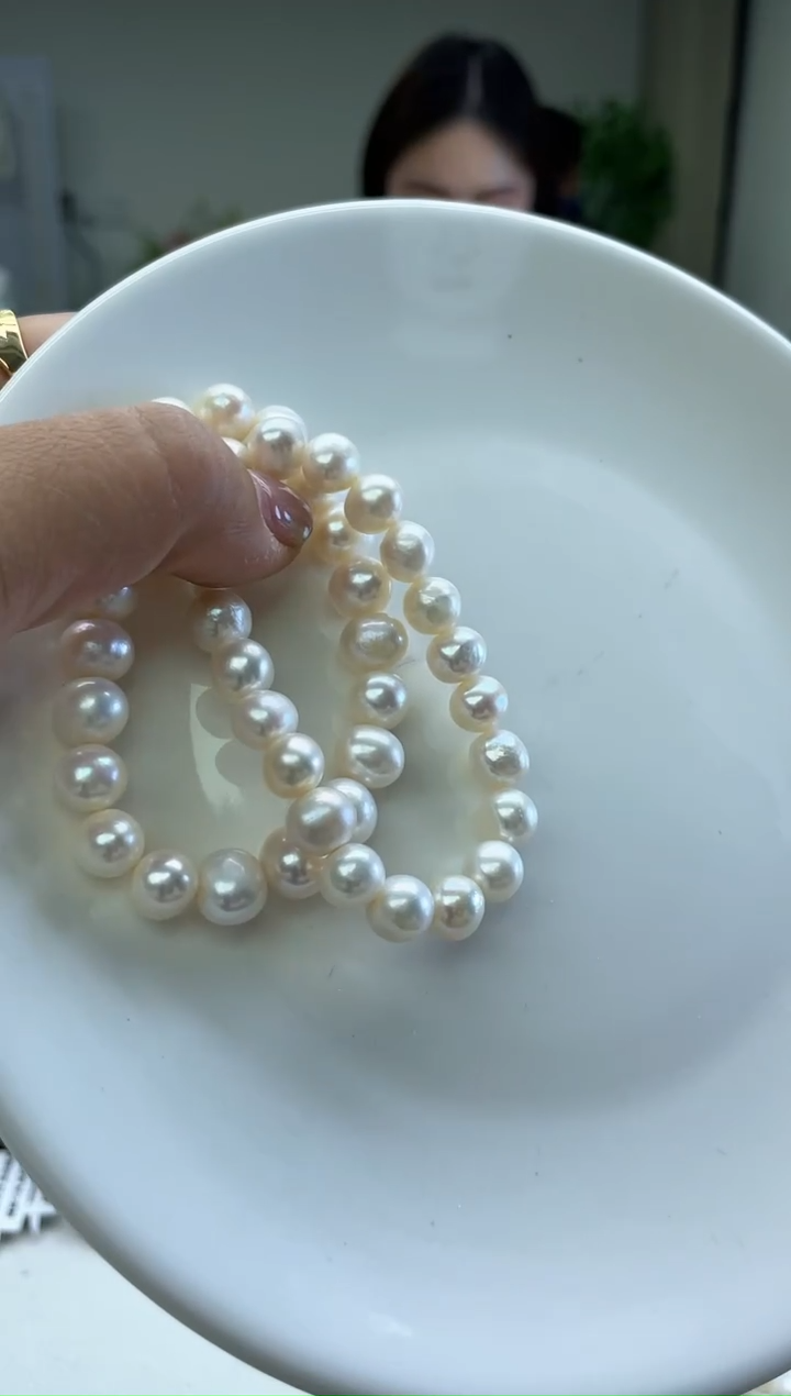 未镶嵌手链淡水珍珠（无)白色系 9-10mm（多样性发一）