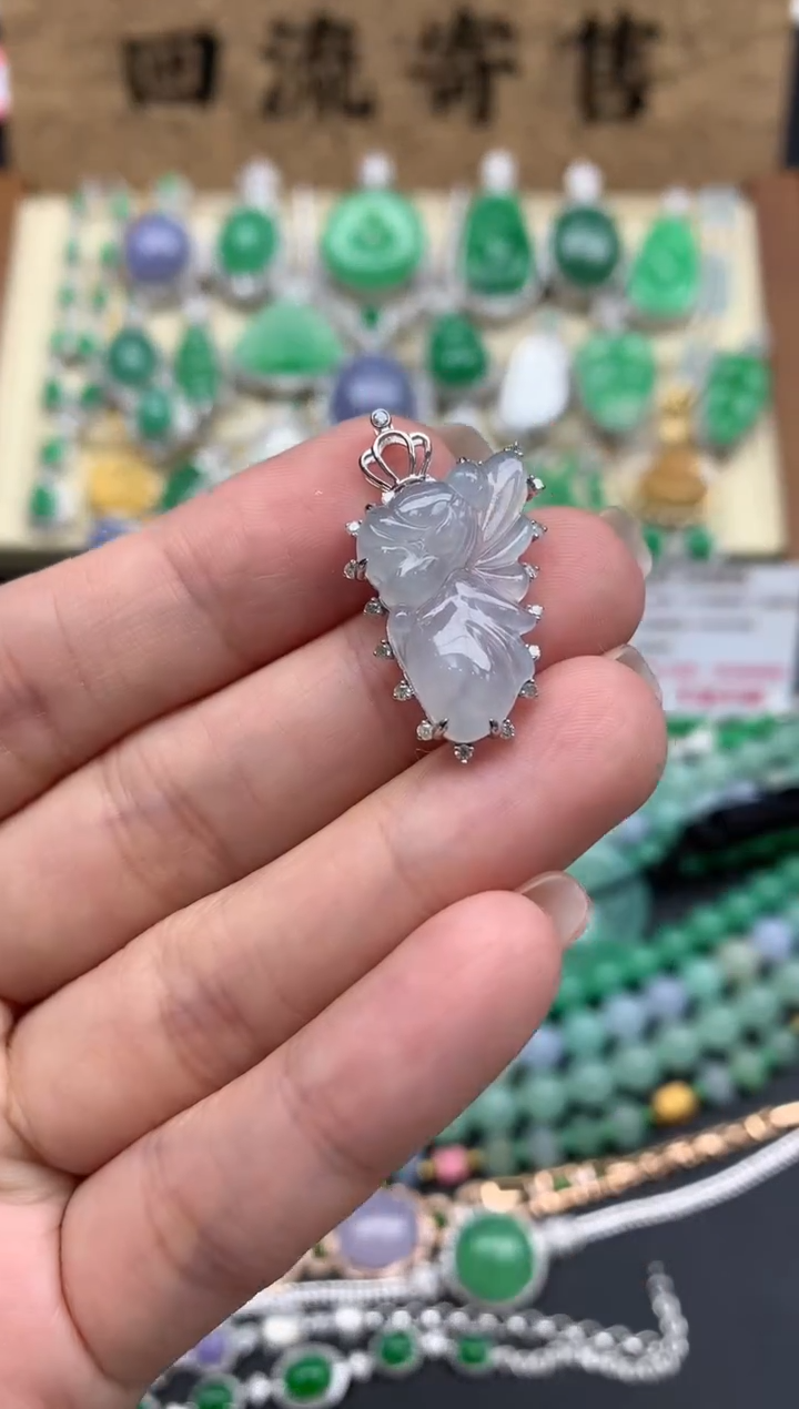 【闪购商品】翡翠颈饰18K金镶嵌147-中国好珍宝