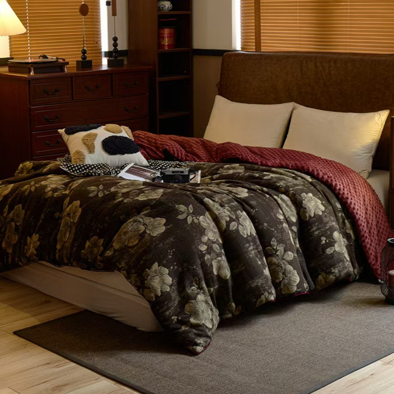 【奥兰之歌】私人订制A类棉麻美式乡间慵懒风色织提花四件套