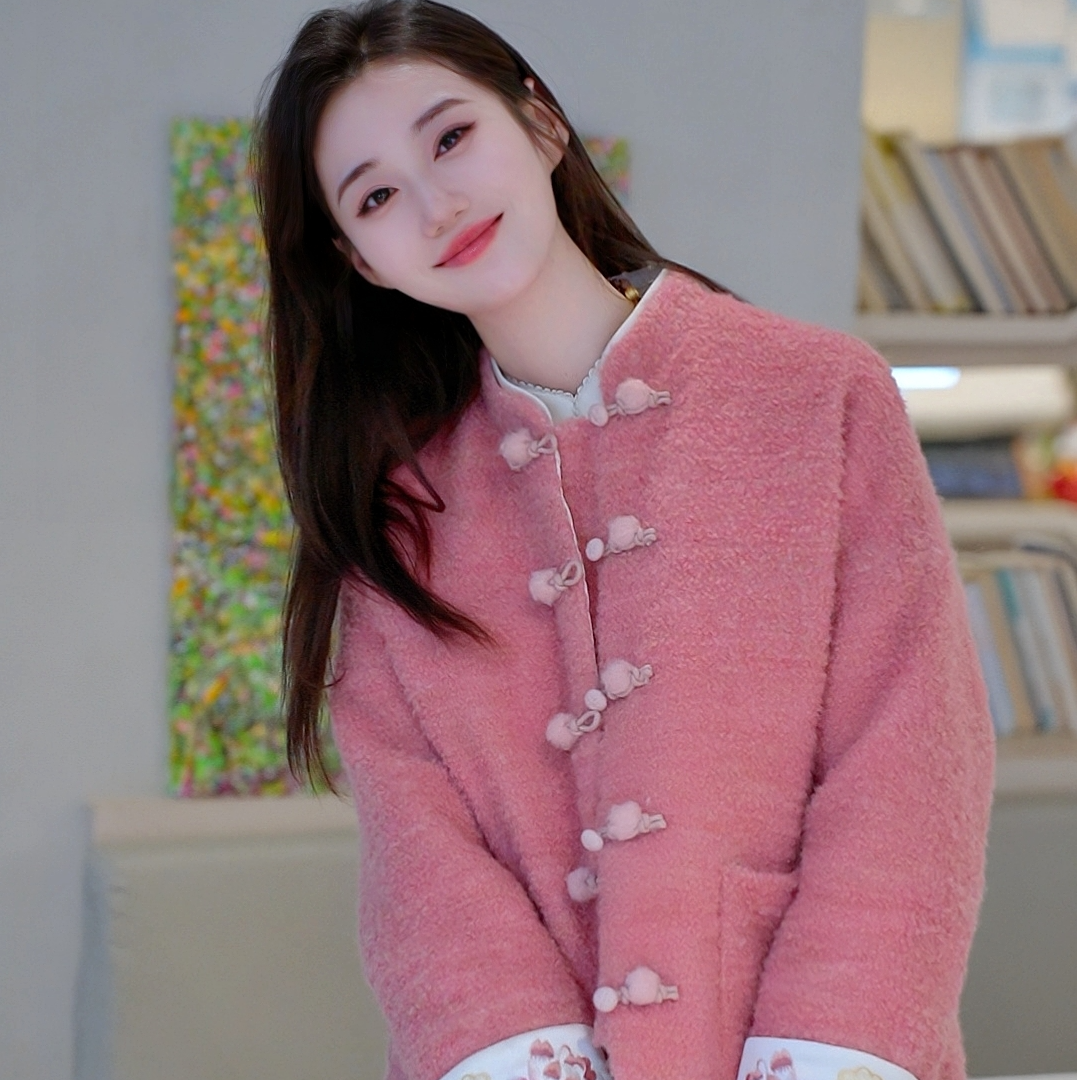 《七七定制》秋冬款高级感气质百搭国风羊毛呢厚款外套6613