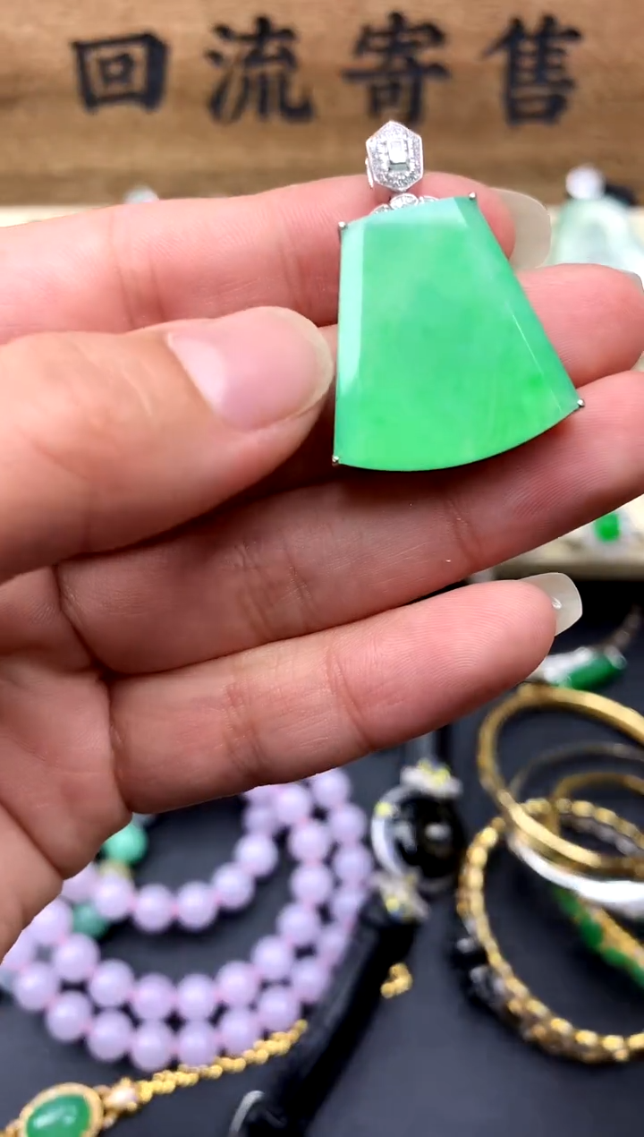 【闪购商品】翡翠颈饰18K金镶嵌456-中国好珍宝