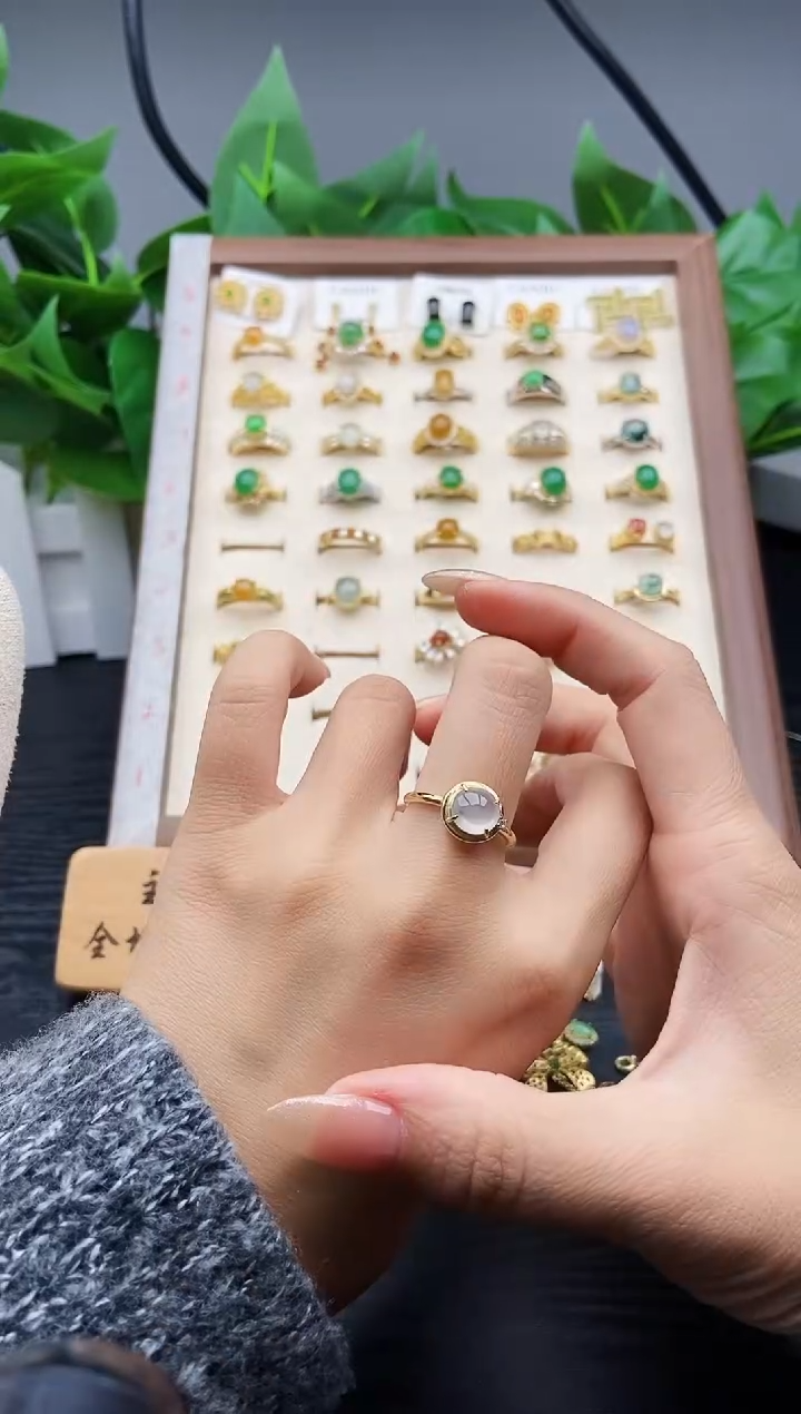 银S925镶嵌戒指翡翠12