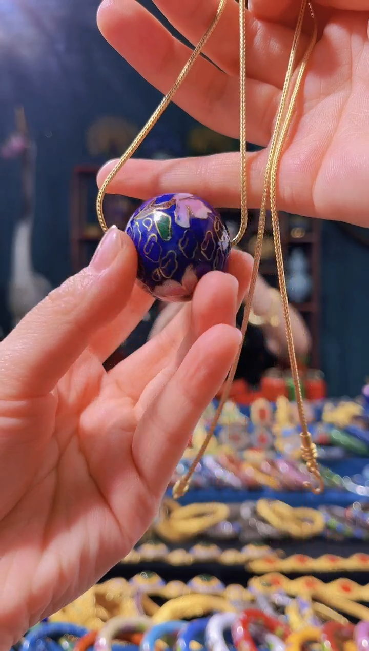 【闪购商品】非遗技艺景泰蓝卡3.0大珠 宝蓝