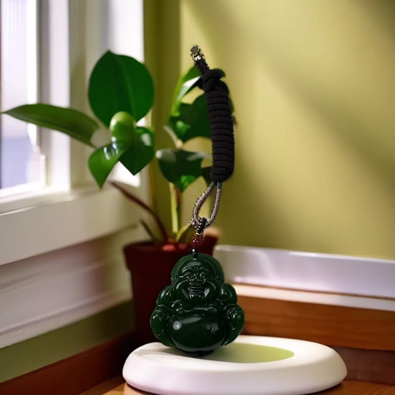 高货俄料碧玉佛公45mm