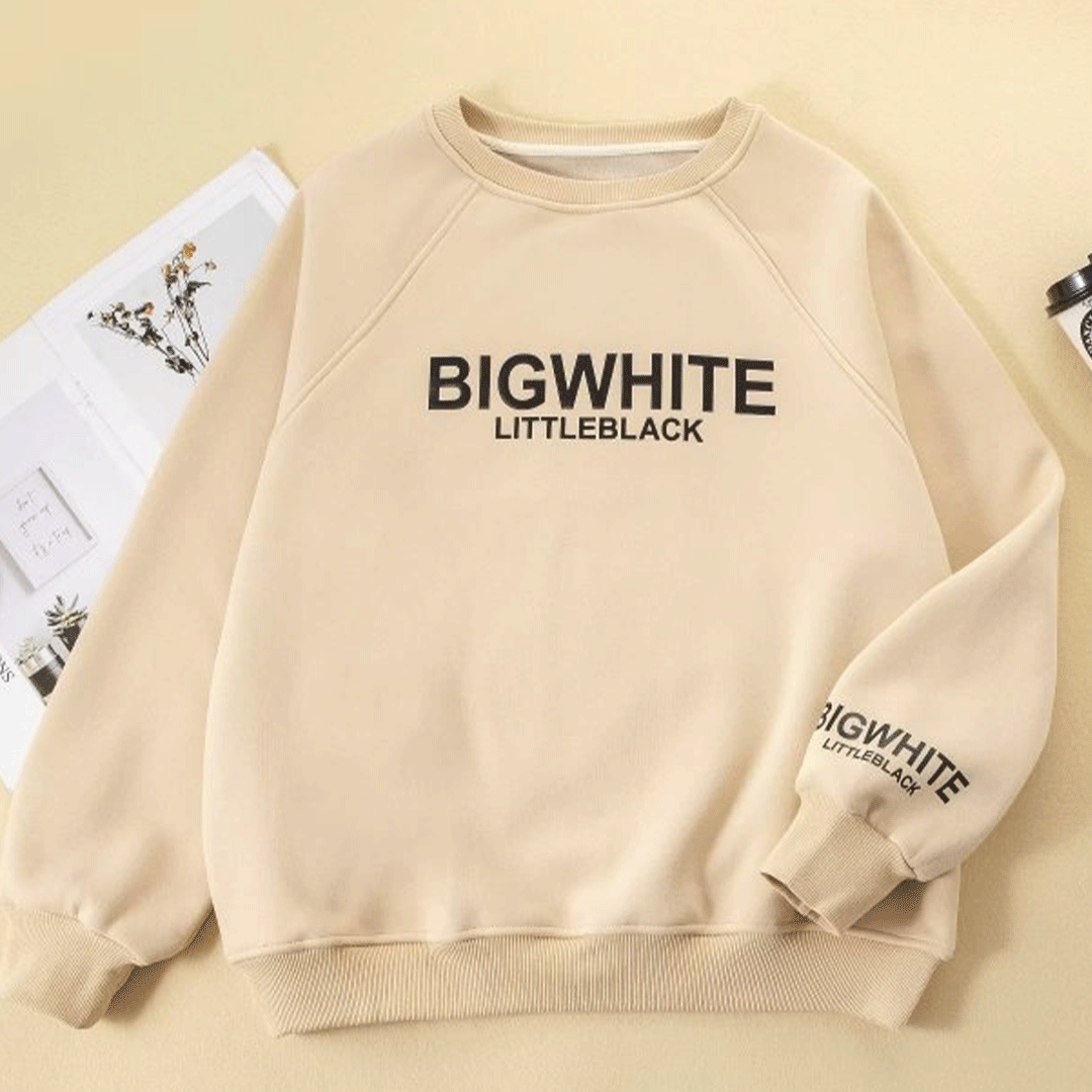 加绒长袖宽松男士秋冬胶印卫衣服装男时尚男士男款运动