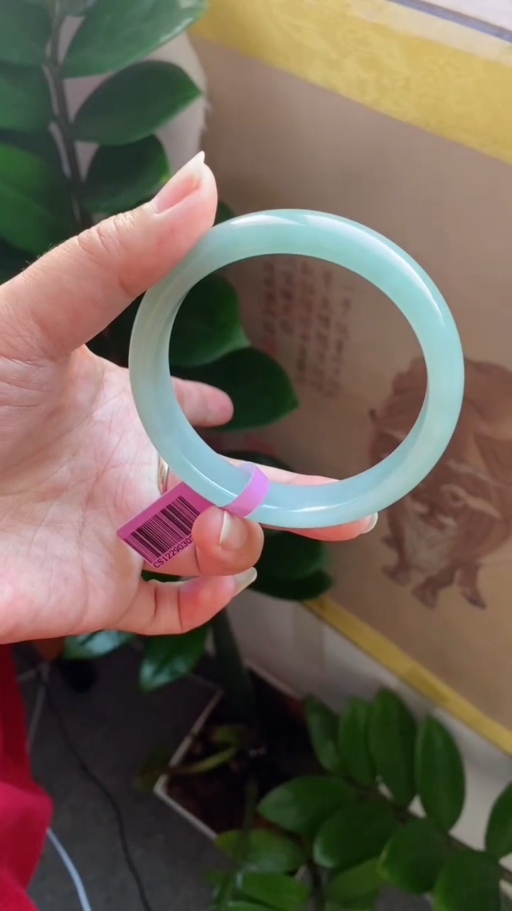 【闪购商品】翡翠手镯未镶嵌（十星强推）冰胶海蓝20号