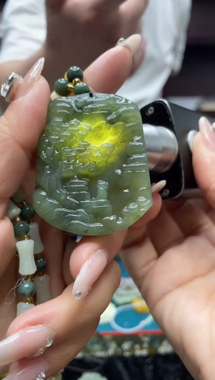 未镶嵌岫玉吊坠多样性发*货拍一发一