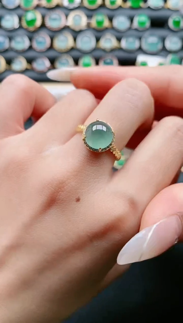 【闪购商品】翡翠戒指银S925镶嵌111111111