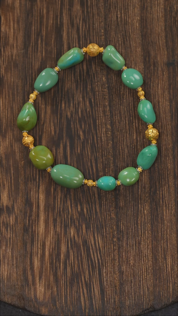 【闪购商品】绿松石手链18K金镶嵌1