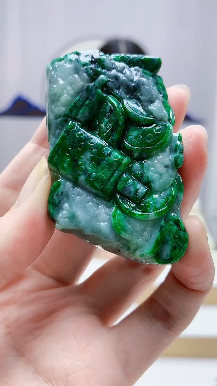 未镶嵌定制翡翠4812zm-毛货挂件八破图84