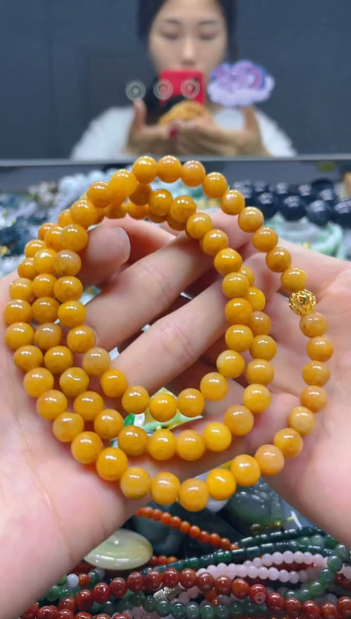 颈饰未镶嵌翡翠8MM/C/翡翠A货，一件也是批发价