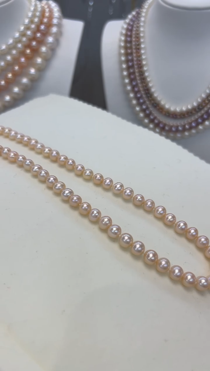 【闪购商品】淡水珍珠颈饰银S925镶嵌6-7MM