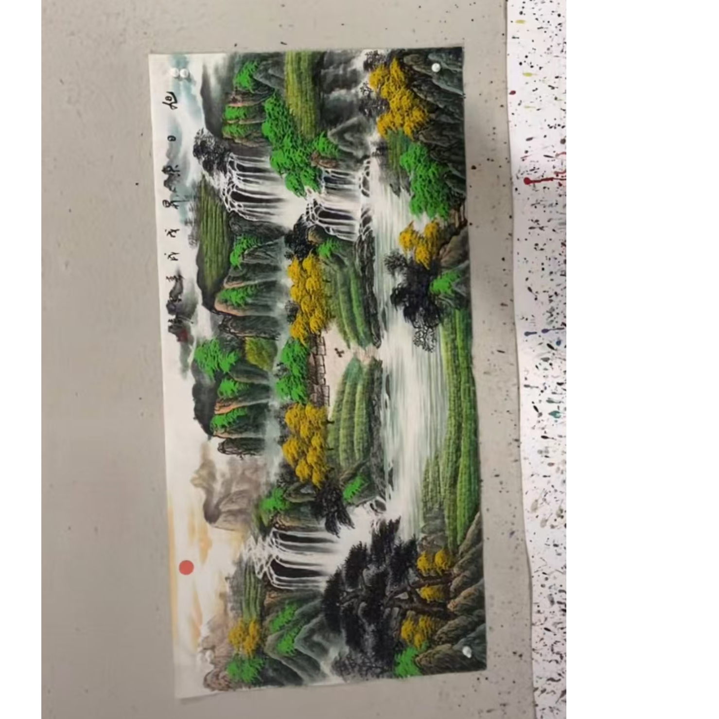 手绘手画真画国画书画花鸟山水人物客厅玄关卧室办公室收藏