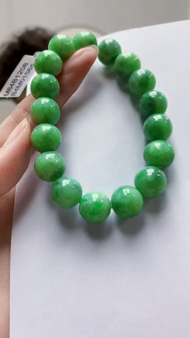 未镶嵌定制翡翠4688zm-毛货手串75