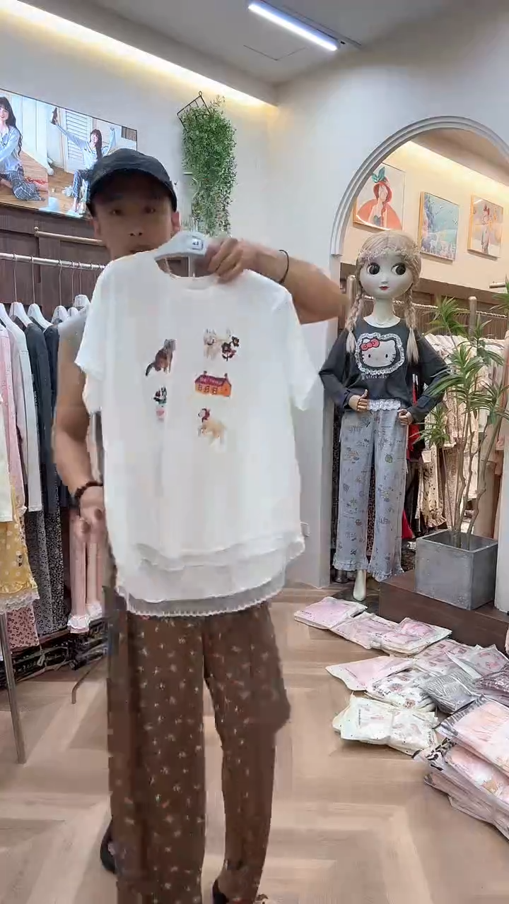 棉小熊半袖长裤XL号120-150斤