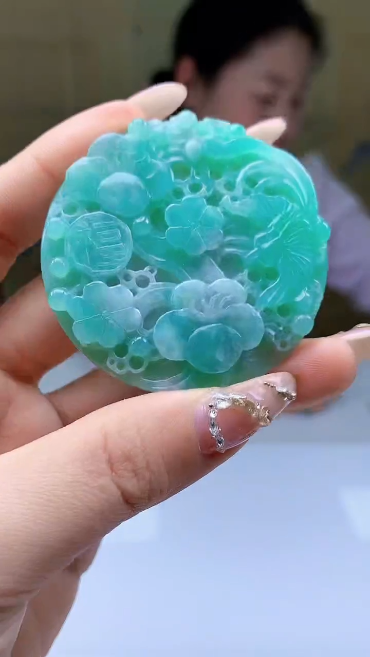 【闪购商品】定制翡翠未镶嵌4902ty-毛货挂件213