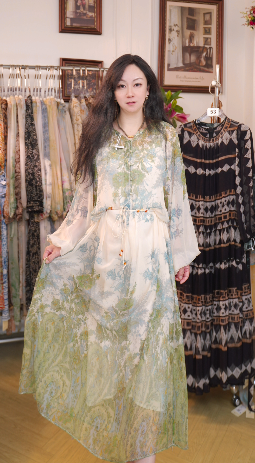 桑蚕丝连衣裙250712-2