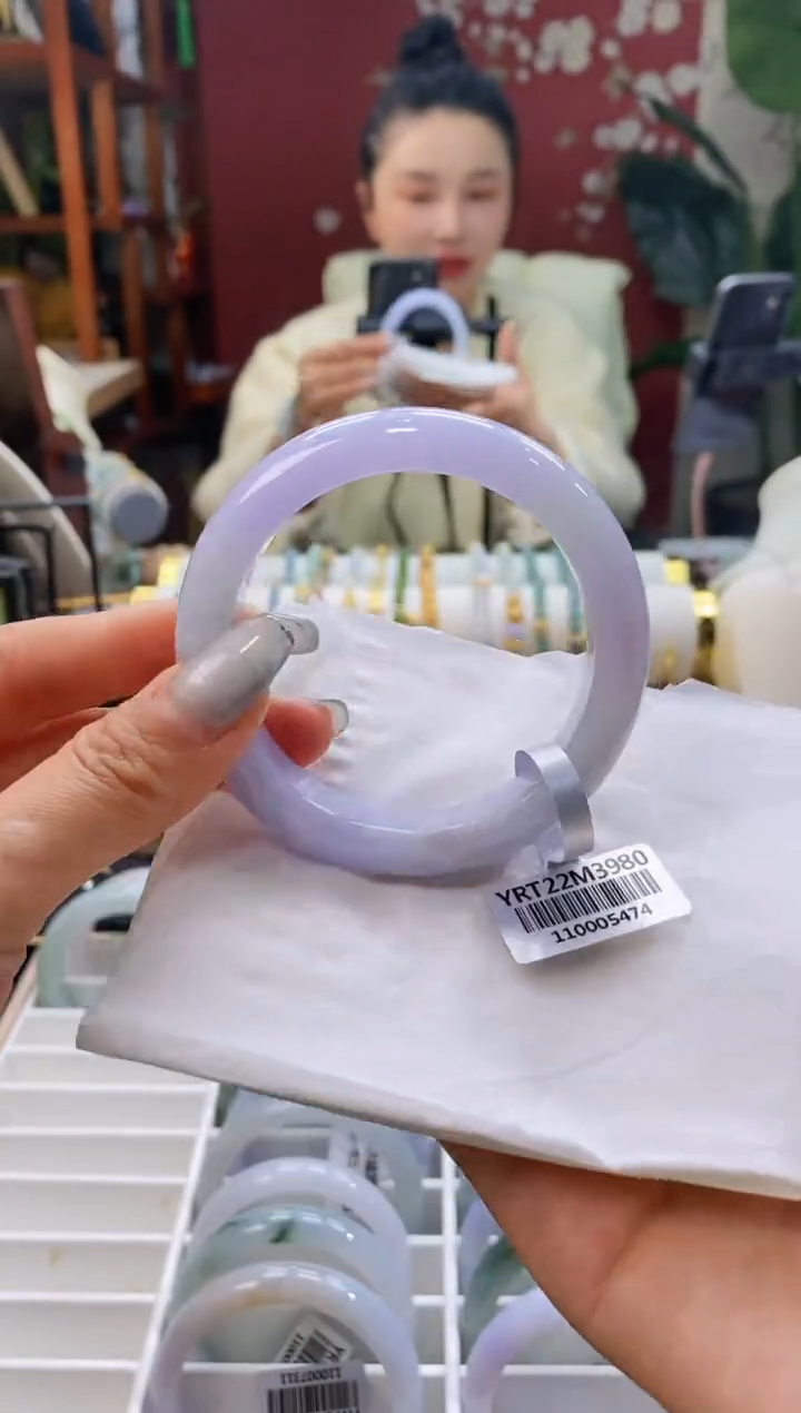 【闪购商品】翡翠手镯未镶嵌134浓紫56-58/13.0*9.4