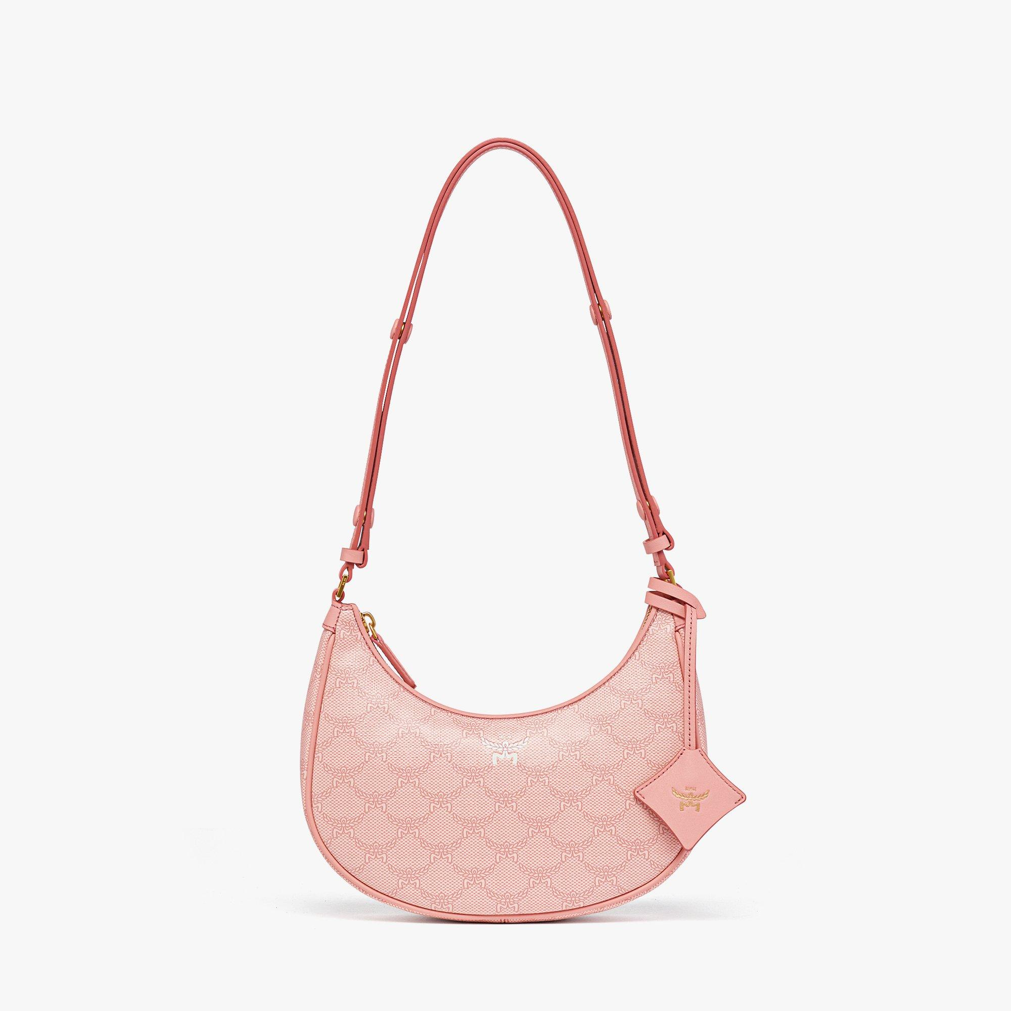 【520好礼】MCM PINK Lauretos 印花女士单肩手提包 MWHFSAC02