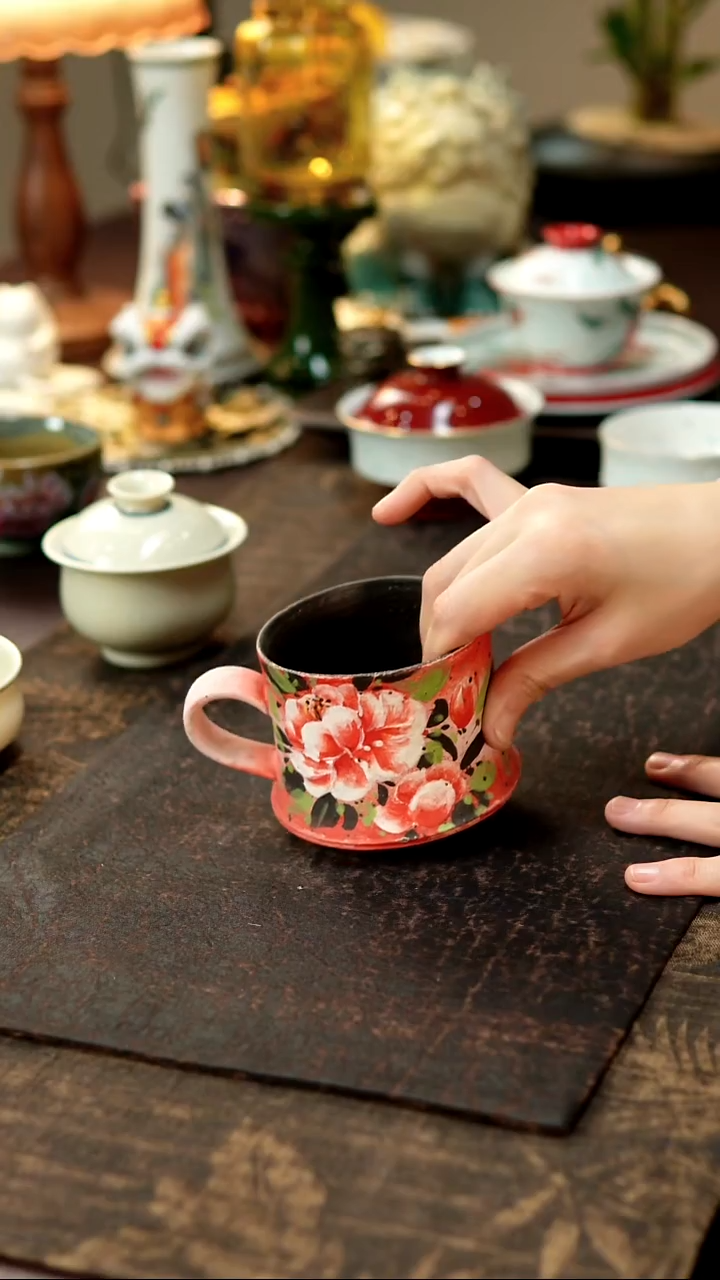 景德镇陶瓷杯碗柴烧多人