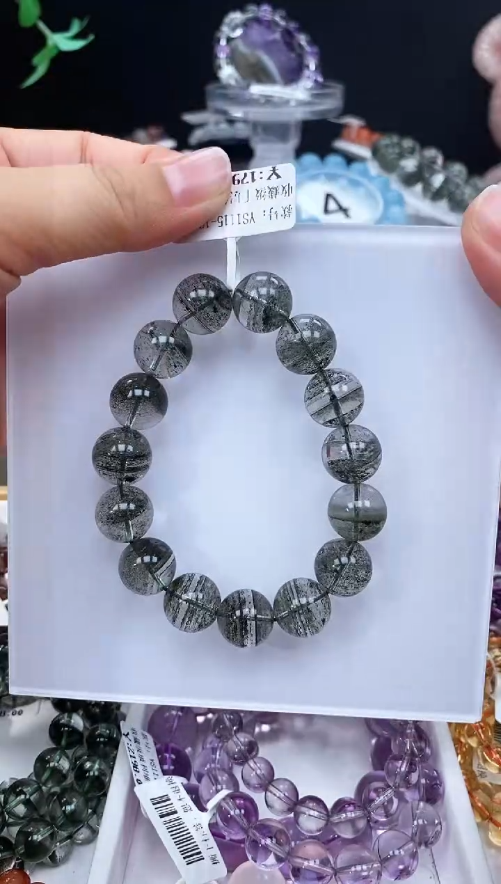 【闪购商品】水晶手串未镶嵌绿幽灵千层13