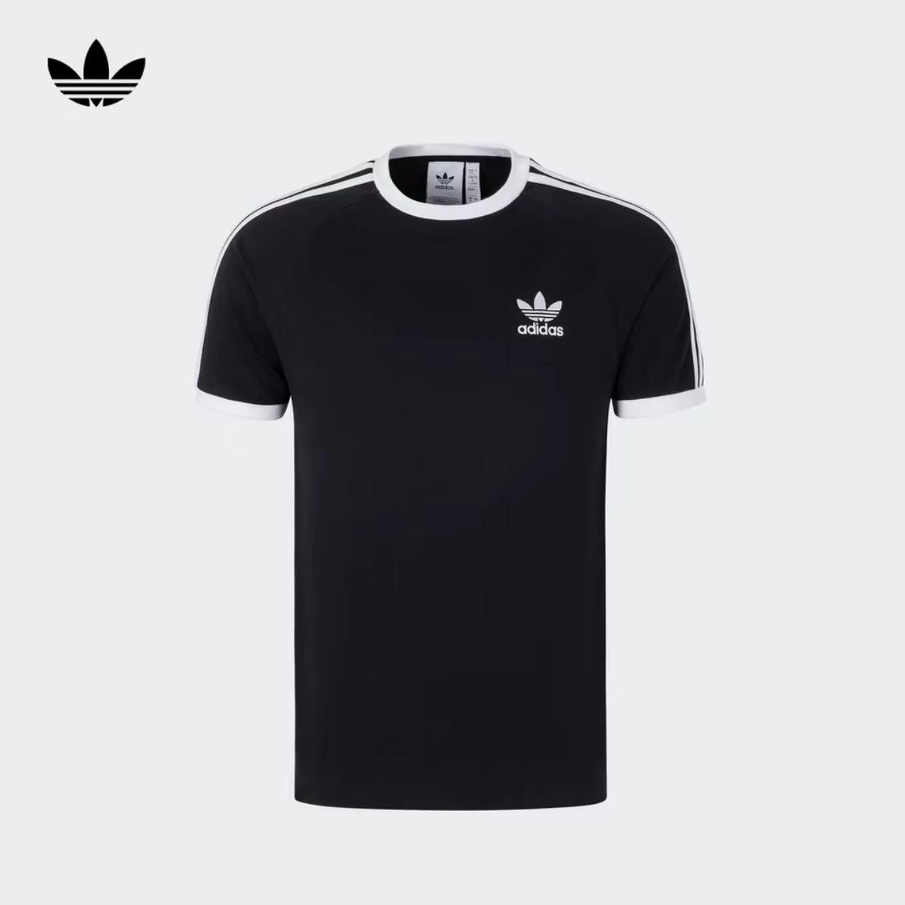 adidas/阿迪达斯男子三叶草户外运动休闲复古圆领短袖T恤KB2459