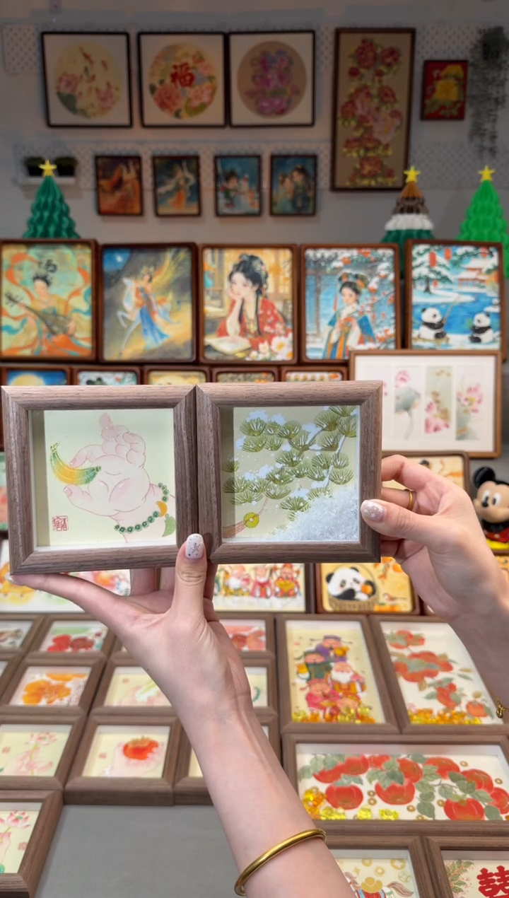 国画禁止焦绿 瑞雪青松 手绘国画12