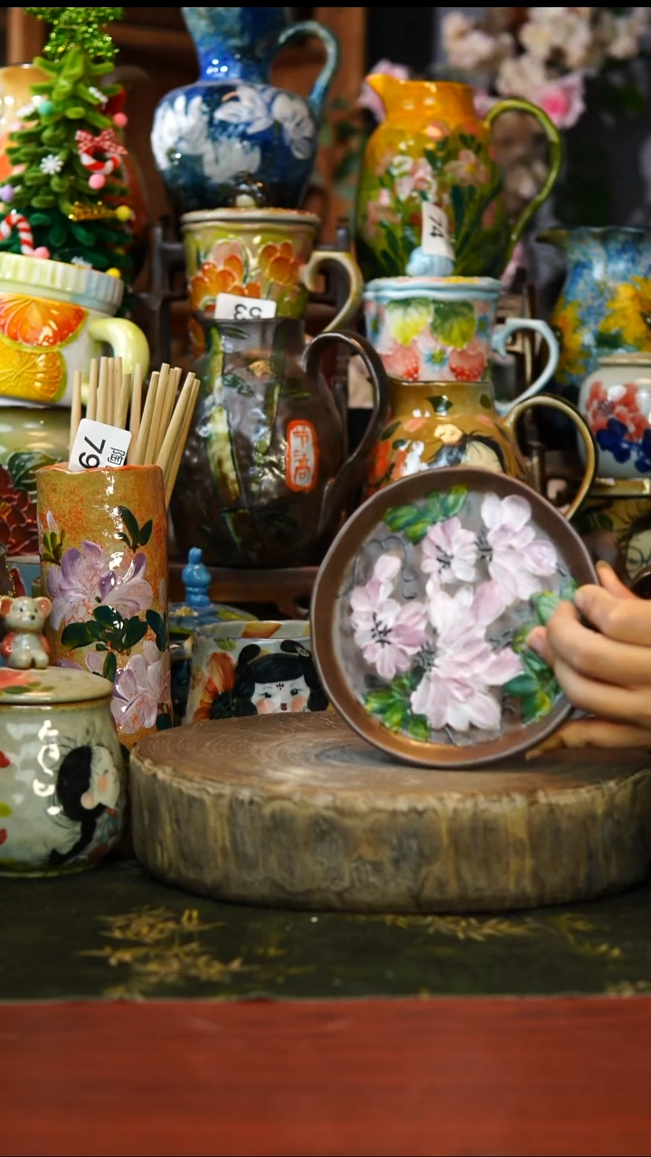 花瓶/杯子/碗82景德镇手工高温釉下彩