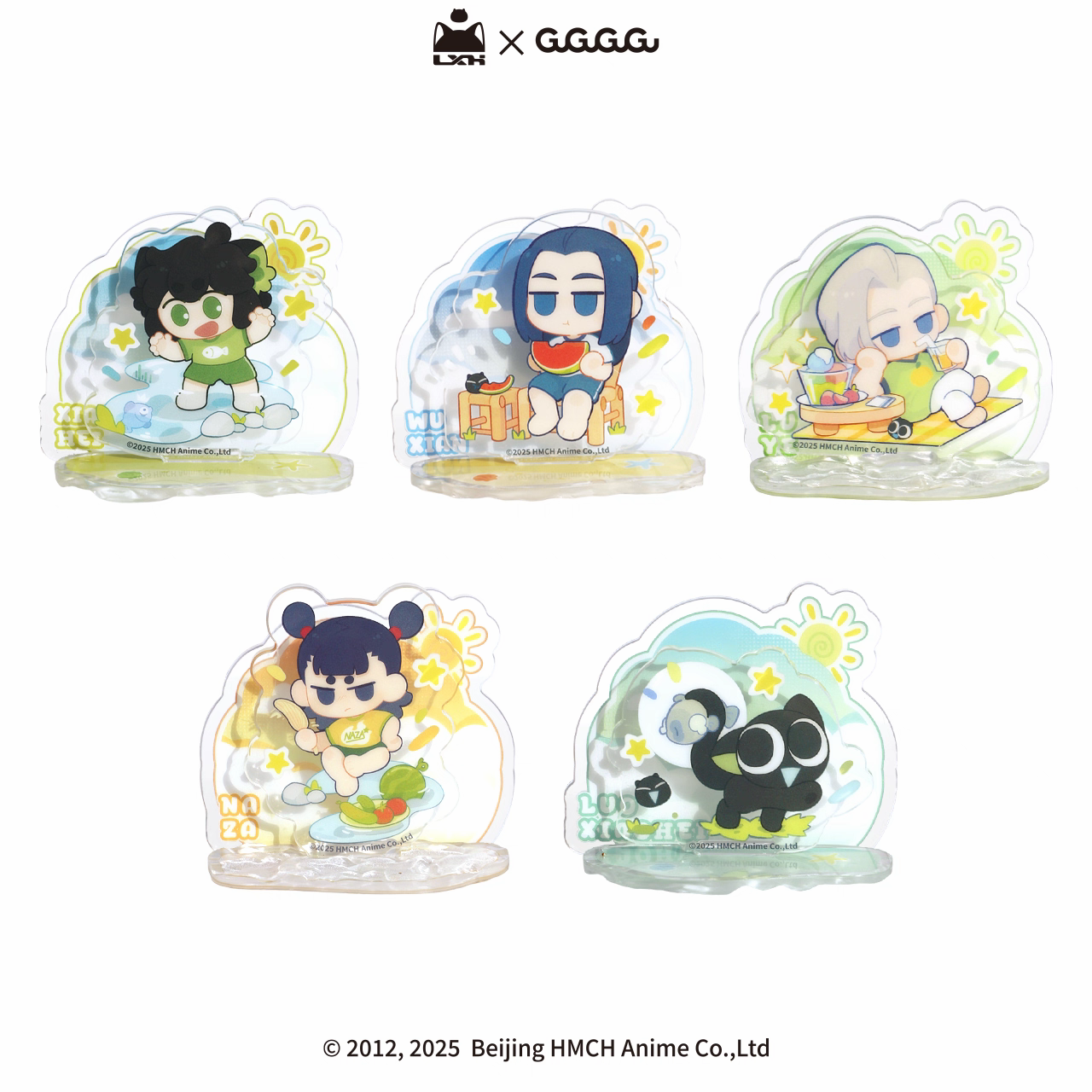GuGuGuGu 罗小黑 纳凉夏日系列 亚克力冰箱贴盲抽动漫周边礼物