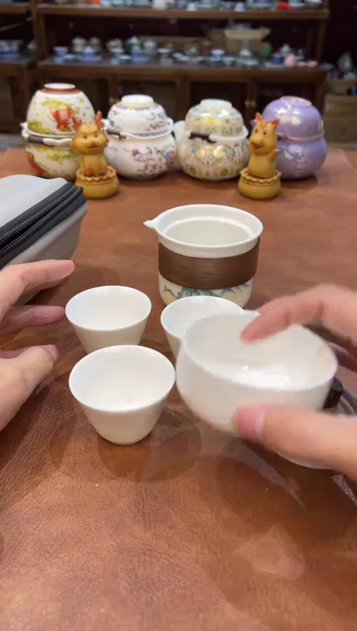 真的很便宜会开片的旅行茶具