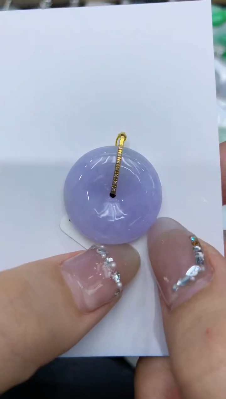 【闪购商品】翡翠颈饰18K金镶嵌222222222