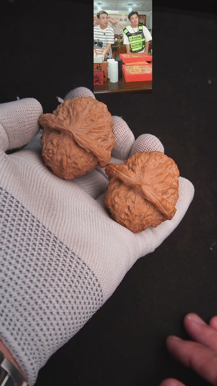 把件文玩核桃4号 45三角南瓜墩全品