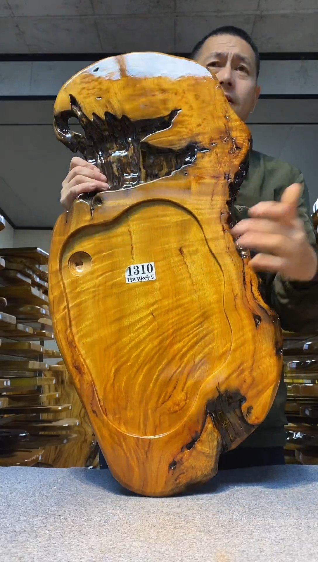 实木原木茶盘 一物一拍(不含配件）