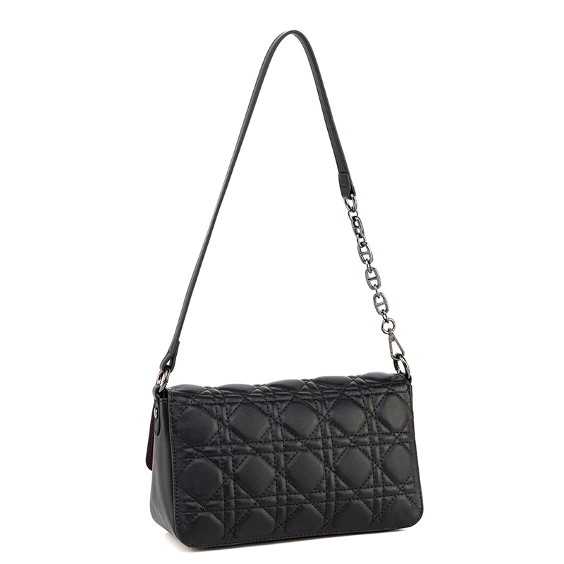 【C&R】时尚单肩斜挎邮差包QYX-98117-黑色/23x8x14cm