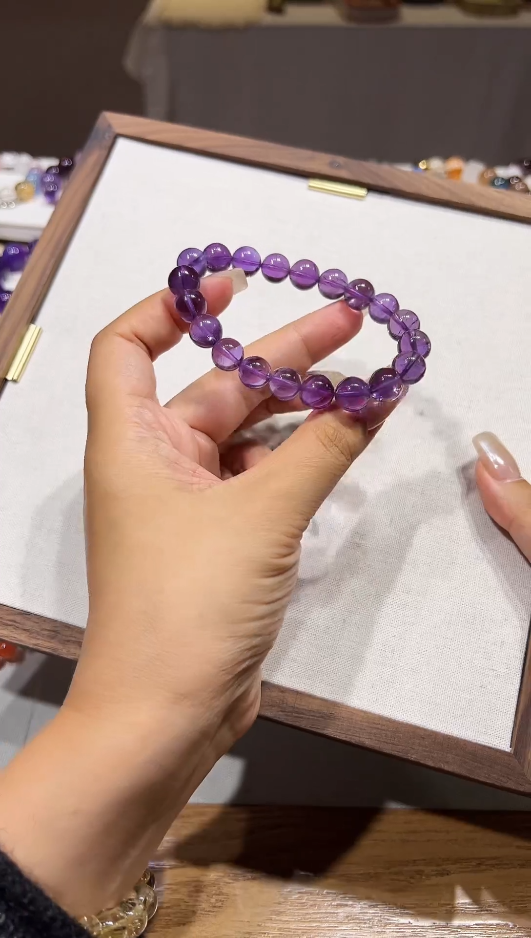 未镶嵌手链水晶巴西紫水晶卡10＋