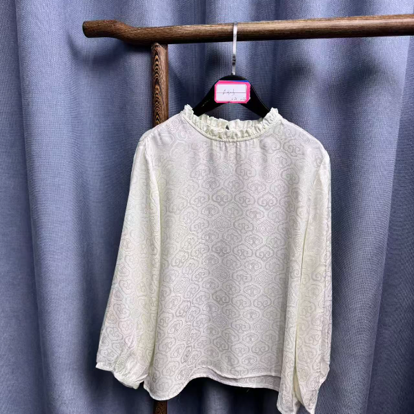 2025夏季新款休闲时尚圆领桑蚕丝印花七分袖上衣女A313