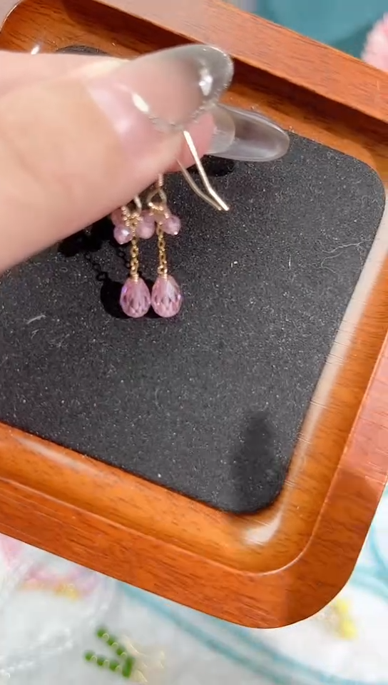 【闪购商品】锆石苏联钻耳钩银S925镶嵌花苞＋水滴69