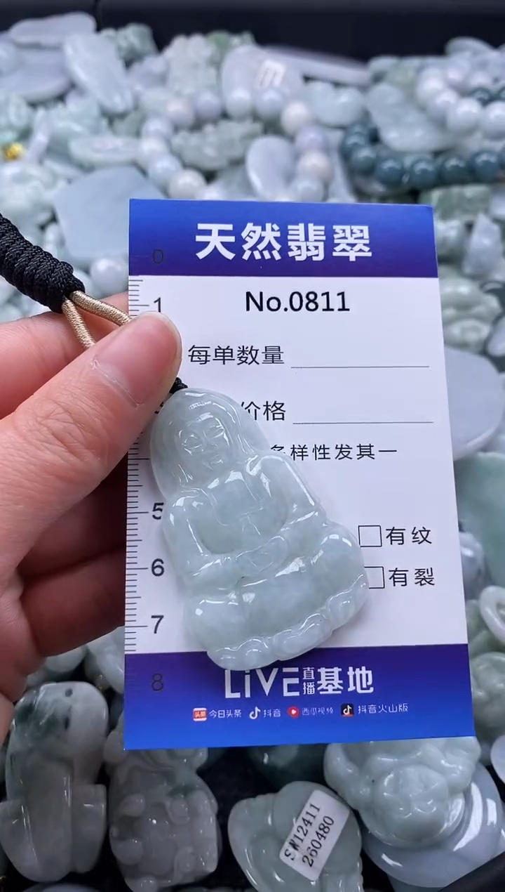 【闪购商品】翡翠颈饰未镶嵌缅甸A货翡翠0811