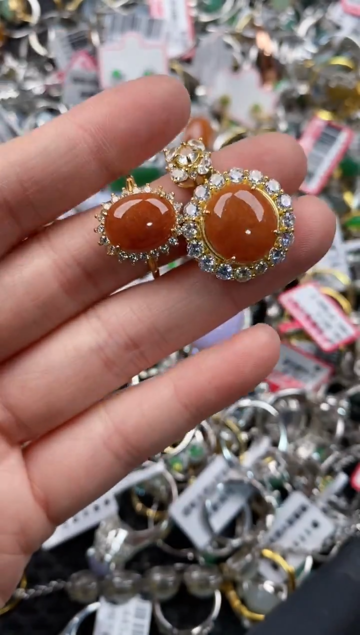 银S925镶嵌戒指翡翠555                   7